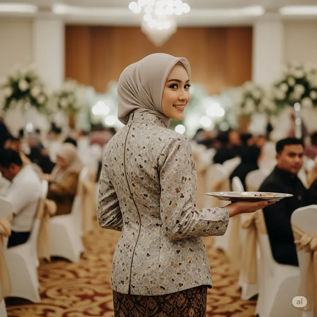 Seragam Among Tamu Model Ritsleting Belakang