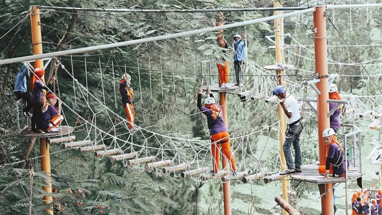 High ropes, salah satu aktivitas menarik di Taman Budaya Sentul City/Instagram @tamanbudaya.id