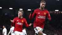 Marcus Rashford, sayap kiri Inggris berusia 26 tahun asal Inggris ini dipromosikan dari tim U-18 Manchester United ke tim senior sejak tengah musim 2015/2016. Pada musim 2023/2024 ia telah mencetak 5 gol dan 3 assist bagi MU dari 21 laga di Premier League. (AFP/Darren Staples)