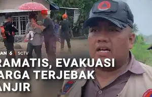 Dramatis, Evakuasi Warga Terjebak Banjir