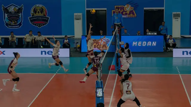 Pemain Bandung bjb Tandamata beraksi di Proliga 2026 di Medan