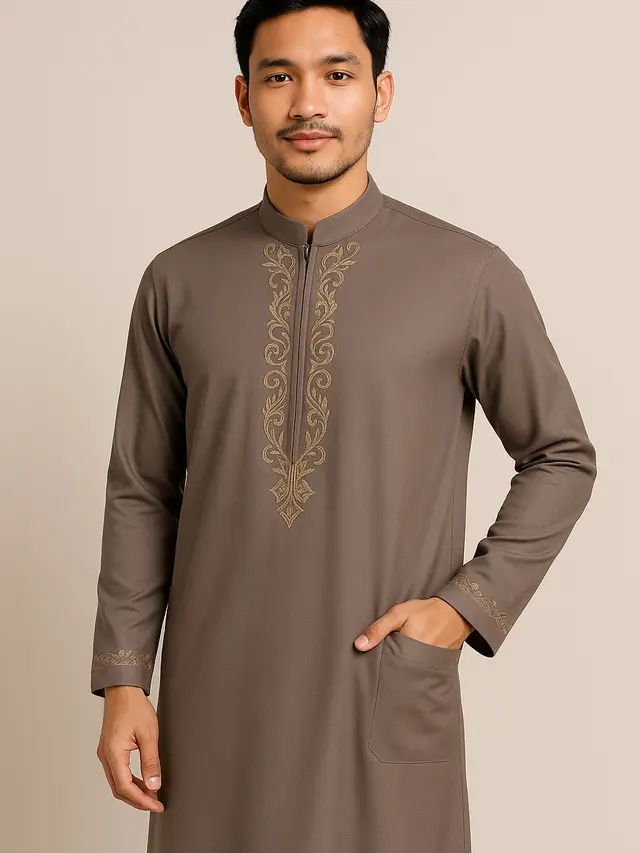 Model Gamis Slimfit untuk Pria (Image by ChatGPT)