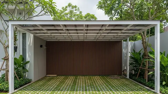 Inspirasi Carport Hemat Tempat tapi Terlihat Luas