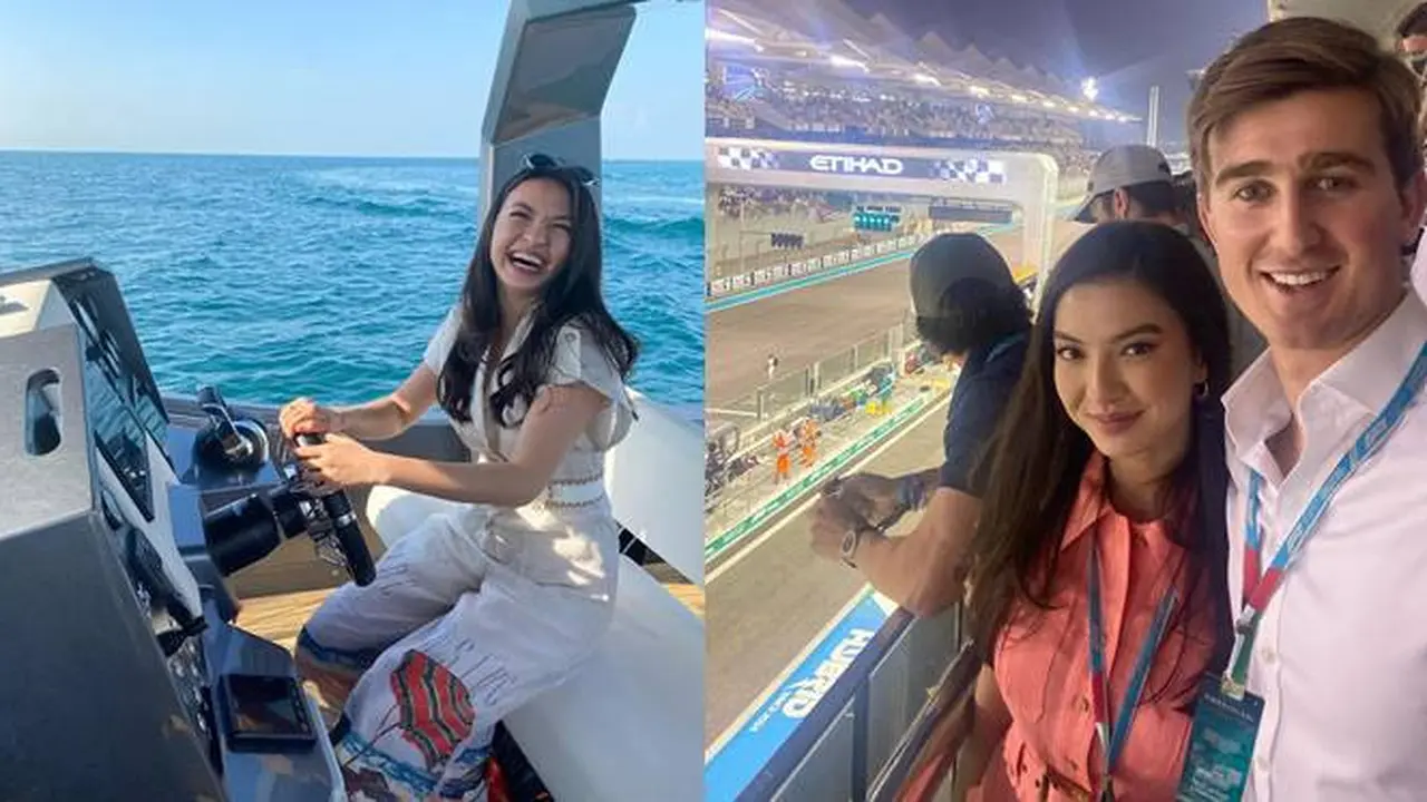 6 Momen Raline Shah Saat di Abu Dhabi, Seru Naik Yatch Hingga Nonton F1