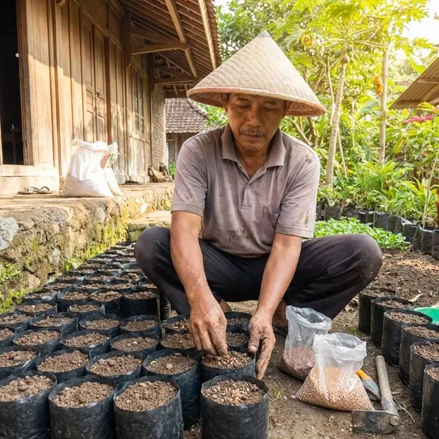 Persiapan Menanam Bayam Cabut