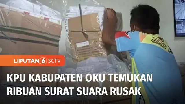 KPU Ogan Komering Ulu mendapatkan ribuan surat suara rusak saat pelipatan dan penyortiran surat suara. Sementara itu KPU mengungkap distribusi logistik pemilu Februari mendatang sudah 98 persen.