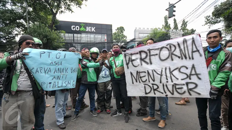 20161003-Demonstrasi Driver Gojek di Kemang-Jakarta