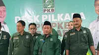 Ketua DPW PKB DKI Jakarta, Hasbiallah Ilyas menyatakan Anies Baswedan lolos menjadi calon tunggal yang akan diusung untuk maju di Pilgub Jakarta 2024. (Liputan6.com/Winda Nelfira)