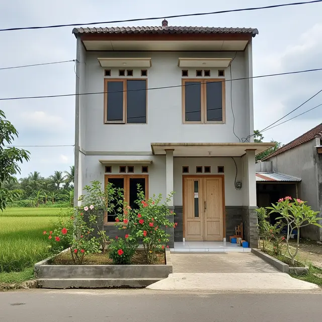 9 Inspirasi Gambar Rumah Sederhana Ukuran 6x9 di Kampung 2 Lantai