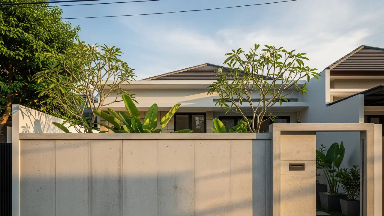 9 Model Pagar Tembok Tinggi Minimalis tapi Tetap Elegan, Inspirasi Hunian Modern