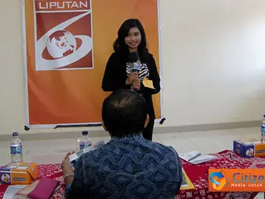 Audisi peserta lomba presenter SCTV Goes to Campus (SGTC) di kampus Universitas Diponogoro, Semarang.