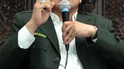 Ketua Umum DPP Partai Kebangkitan Bangsa (PKB) Muhaimin Iskandar saat memberikan komentar pada persiapan Mukernas PKB, Jakarta, (2/2). Mukernas yang akan dibuka Presiden Jokowi tersebut digelar 5 dan 6 Februari mendatang. (Liputan6.com/JohanTallo)