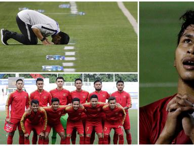 Bhineka Tunggal Ika yang menjadi somboyan bangsa Indonesia rupanya tergambar secara sederhana dalam Timnas Indonesia U-22. Mereka bersatu untuk berjuang demi nama Indonesia meski dengan latar belakang yang beragam. (Bola.com/M Iqbal Ichsan)