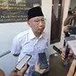 Ketua DPD Gerindra Lampung, Rahmat Mirzani Djausal diwawancarai usai menyerahkan SK B1 KWK kepada 15 pasangan calon kepala daerah. Foto : (Liputan6.com/Ardi).