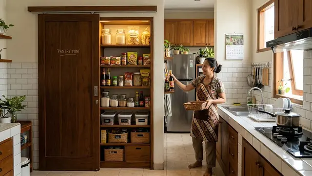 6 Model Pantry Mini di Balik Pintu Dapur, Solusi Cerdas Optimalkan Ruang