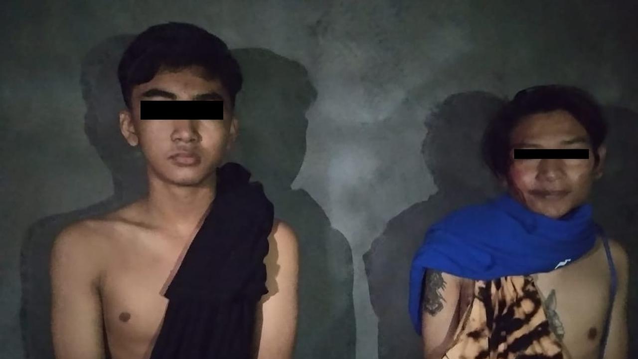 Dua terduga pelaku klitih di Gunungkidul nyaris jadi bulan-bulanan massa. (Foto: Liputan6.com/Hendro Ary Wibowo)