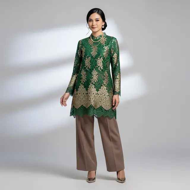 Model Atasan Brokat Elegan untuk Gaya Formal