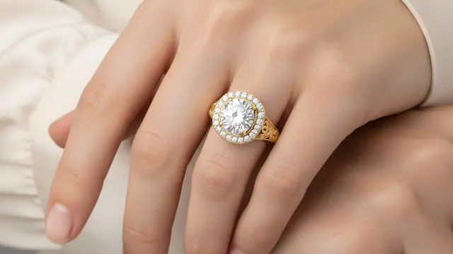 Model Cincin Emas 24 Karat 5 Gram Motif Vintage/Ilustrasi AI