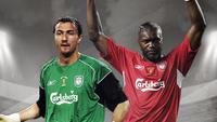 Djibril Cisse dan Jerzy Dudek. (Bola.com/Dody Iryawan)