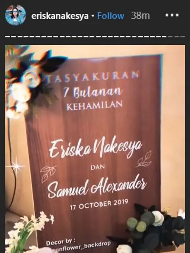 Young Lex dan istri (Foto: Instagram/@eriskanakesya)