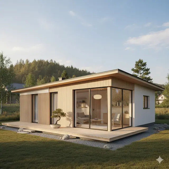 Rumah kecil tapi cantik di desa (Foto: Gemini AI)