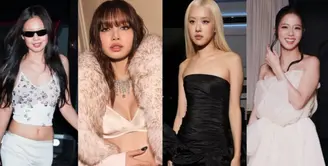 Jika di karpet merah mereka mengusung tema artistik yang dramatis, maka di sesi kedua ini, Jennie Kim, Lisa, Jisoo, dan Rosé tampil dengan gaya yang lebih santai, sensual, namun tetap high fashion.  [@voguehongkong].