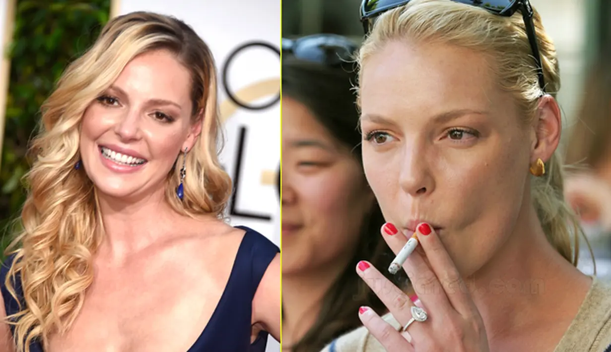 Katherine Heigl belum genap berusia 20 tahun ketika dirinya mulai menjadi seorang perokok. Ia memiliki reputasi sebagai aktris yang keranjingan merokok, sempat mencoba berhenti namun ia kembali merokok.  (AFP/Bintang.com – justjared.com)