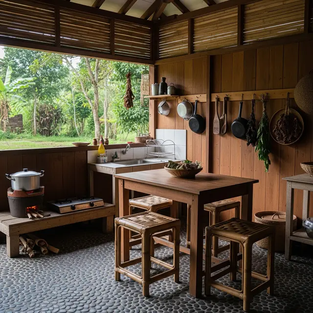 6 Inspirasi Dapur Terbuka Sederhana yang Cocok untuk Rumah Desa, Estetik Tanpa Biaya Mahal