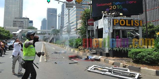 Aksi teror di Jakarta Kamis, 14 Januari 2016 | Photo: Copyright merdeka.com