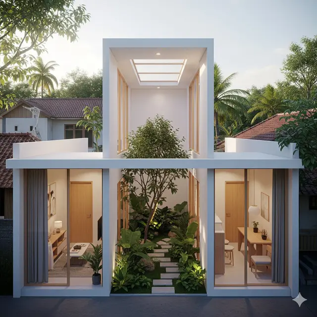 Rumah dengan Void dan Taman Dalam