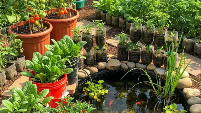 Desain Rumah dengan Kebun Sayur di Atas Kolam Ikan