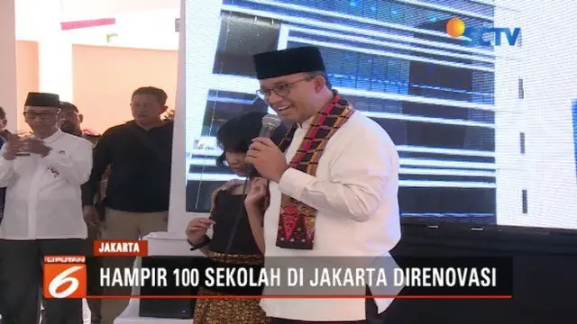 Hampir 100 bangunan sekolah telah direnovasi oleh Pemprov DKI Jakarta, para siswa dan guru merasa bahagia karena telah memiliki tempat belajar lebih layak.