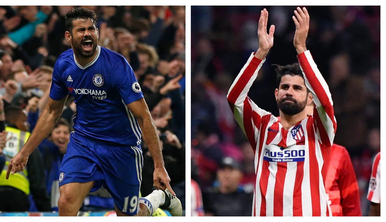 Dalam beberapa musim terakhir, Atletico Madrid dan Chelsea menjadi dua klub yang sering bersinggungan dalam proses transfer beberapa pemain top Eropa. Seperti 5 pemain aktif berikut ini yang tercatat pernah memperkuat Chelsea hingga kemudian berpindah langsung ke Atletico Madrid. Bahkan dua pemain di antaranya berstatus milik Atletico Madrid sebelum membela Chelsea hingga akhinya kembali memperkuat Atletico Madrid. (Kolase AFP)