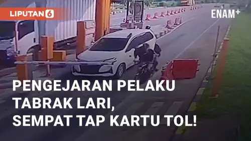 VIDEO: Detik-detik Pengejaran Mobil Pelaku Tabrak Lari, Sempat Tap Kartu Tol!