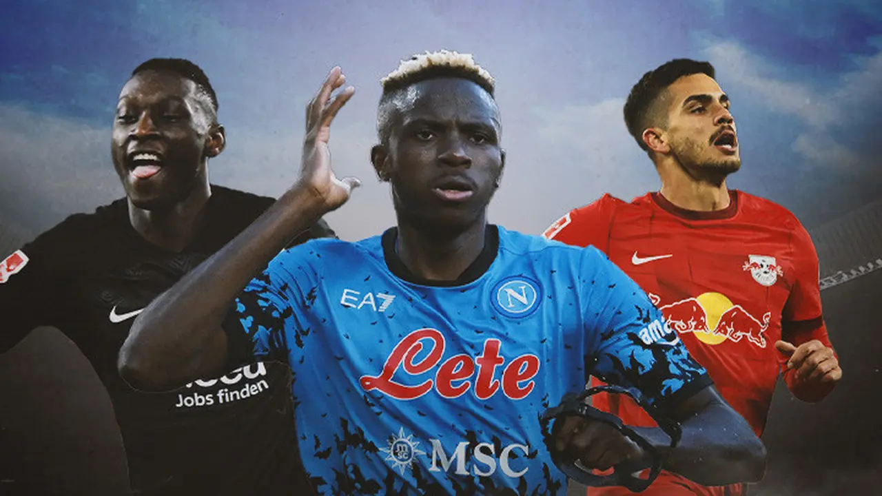 Ilustrasi - Randal Kolo Muani, Victor Osimhen, Andre Silva