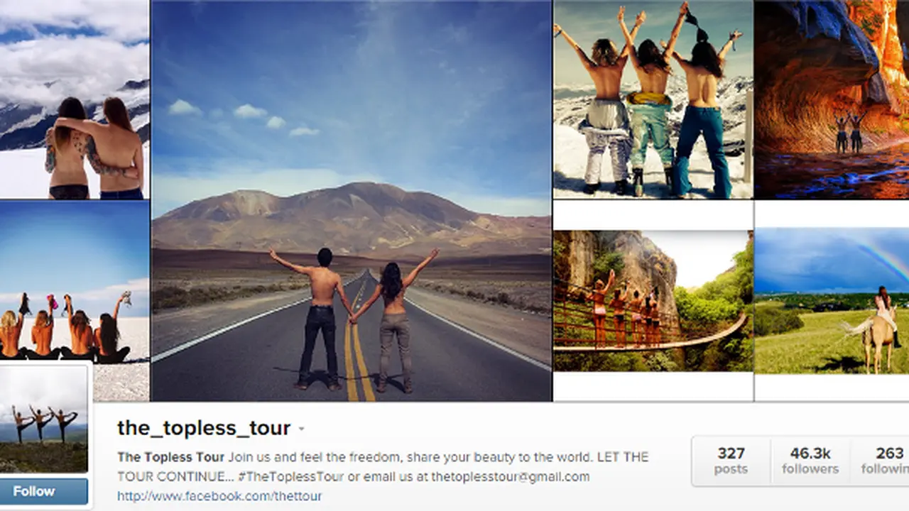 #TheToplessTour: Travelling Sambil Berfoto Topless