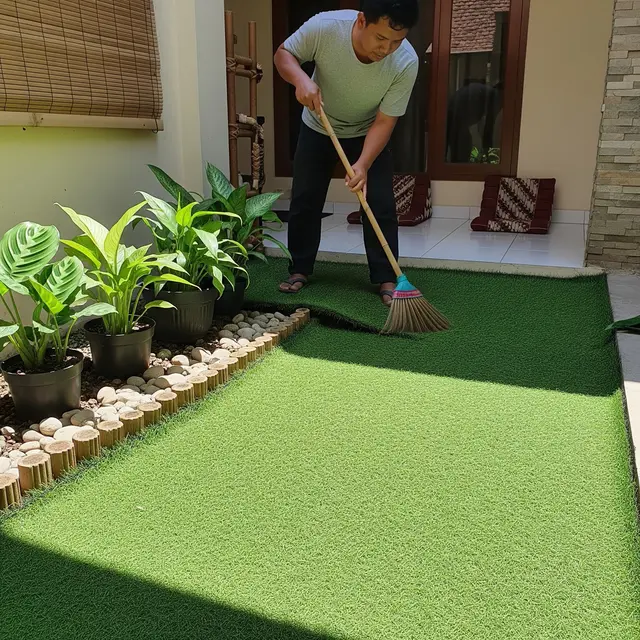9 Cara Membuat Taman Mini dengan Rumput Sintetis, Solusi Hunian Hijau Tanpa Ribet