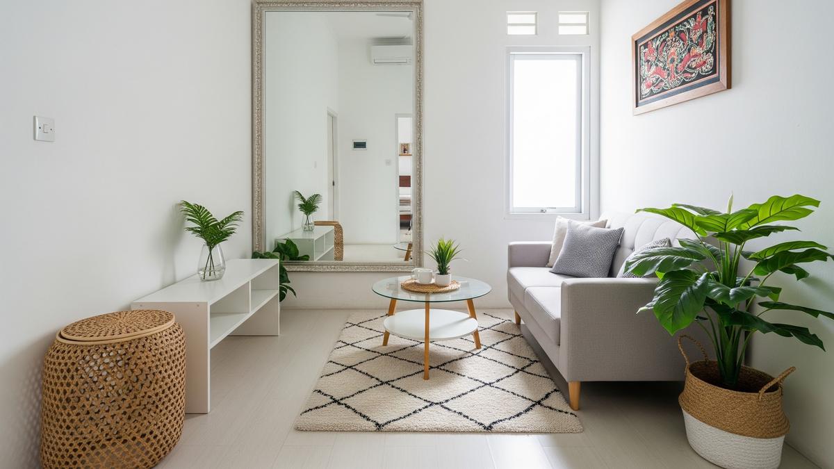 9 Model Ruang Tamu Sempit Ceiling Tinggi agar Terlihat Lapang, Nyaman dan Modern