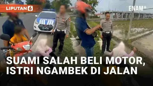 VIDEO: Viral Emak-Emak Ngambek di Jalanan karena Suami Salah Beli Motor