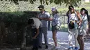 Setidaknya 12 wilayah administratif (departemen) di Prancis terdampak oleh gelombang panas ini dan berada di bawah peringatan merah. (Martin LELIEVRE/AFP)