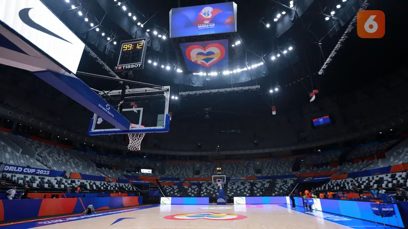 Foto: H-1 Jelang Piala Dunia FIBA 2023, Begini Suasana Kesiapan Indonesia Arena