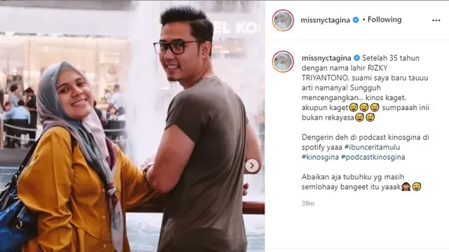 Nycta Gina - Rizky Kinos (Foto: Instagram/@missnyctagina)
