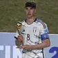 Striker Timnas Italia U-20,&nbsp;Cesare Casadei, gagal membawa timnya menjuarai Piala Dunia U-20 2023 setelah kalah 0-1 dari Uruguay pada partai final di&nbsp;Estadio Unico Diego Armando Maradona, La Plata, Senin (12/6/2023) dini hari WIB. (AFP/Luis Robayo)