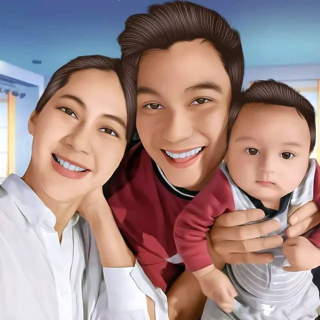Dicintai Penggemar, Ini 5 Potret Lukisan Unik Keluarga Baim Wong