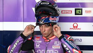 Pembalap Pramac Toprak Razgatlioglu saat mengikuti tes pramusim MotoGP Thailand. (Lillian SUWANRUMPHA / AFP)