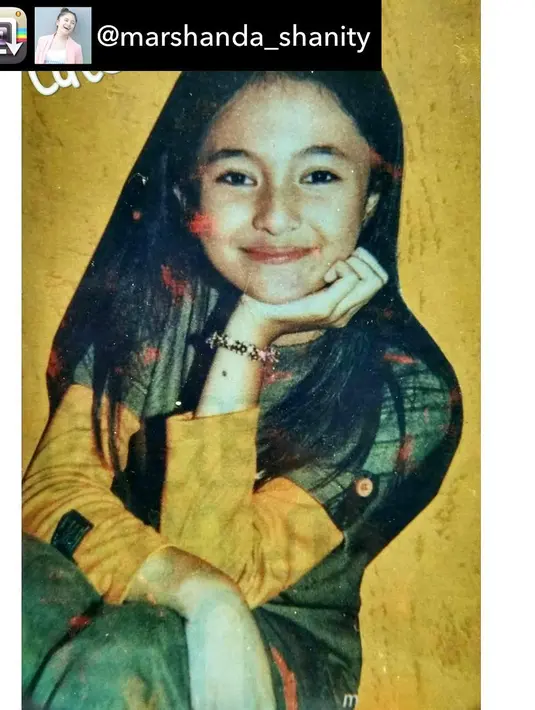 Tidak banyak berubah saat usia Marshanda 12 tahun. "Ya ampuuun, jaman kapan ini? 😄😄 #me12yearsold," tulis Marshanda sebagai ketrangan foto yang diunggah 10 Maret 2018. (Instagram/marshanda99)