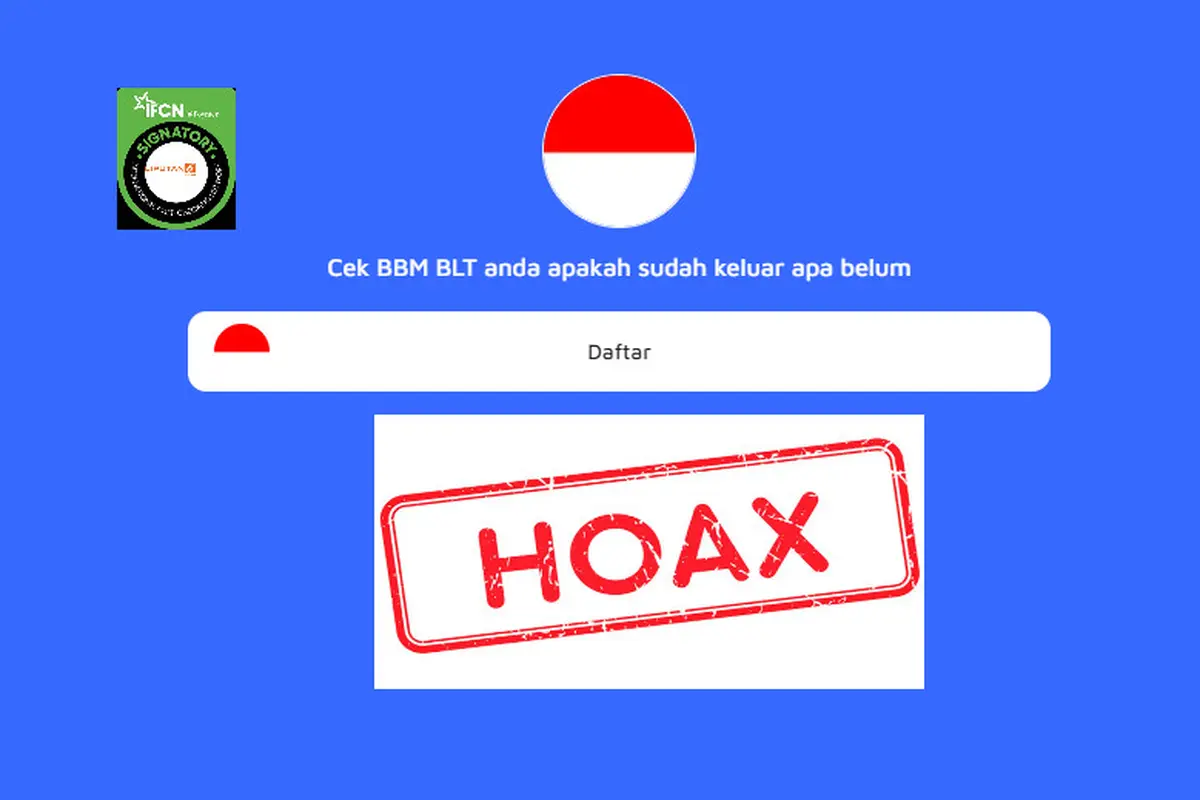Tangkapan layar hoaks BBM