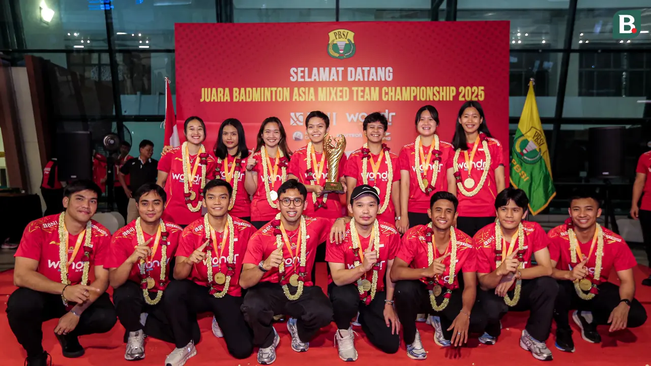 Tim bulutangkis Indonesia yang menjuarai Badminton Asia Mixed Team Championship 2025