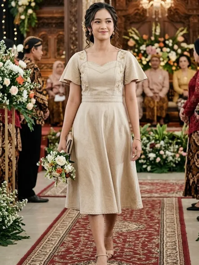 Model Baju Bridesmaid Denim