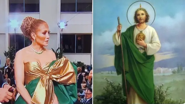Berpita Besar, Gaun Jennifer Lopez di Golden Globe 2020 Jadi Guyonan Warganet